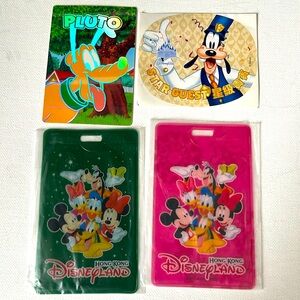 Hong Kong Disneyland Bundle Luggage Tags Sticker Trading Card